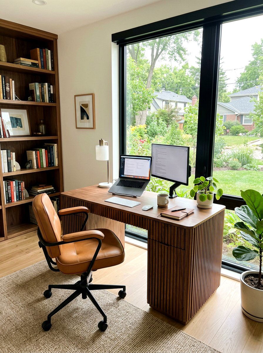 Fluted Office Desk - 30 fluted furniture ideas