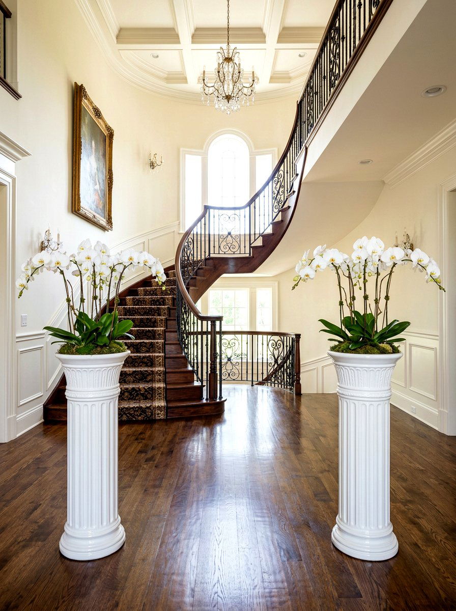 Fluted Pillar Indoor Planter - 30 large planter ideas