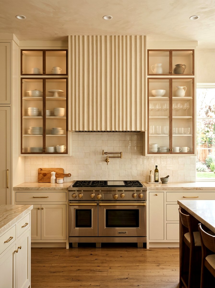 Fluted Plaster Vent Hood - 30 plaster range hood ideas