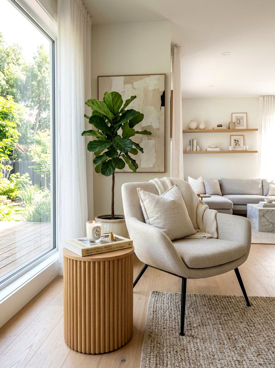 Fluted Side Table - 30 fluted furniture ideas