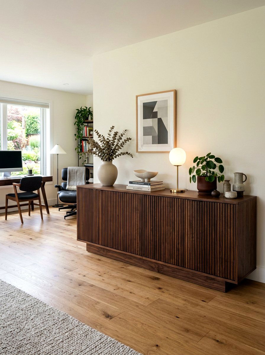 Fluted Storage Credenza - 30 fluted furniture ideas