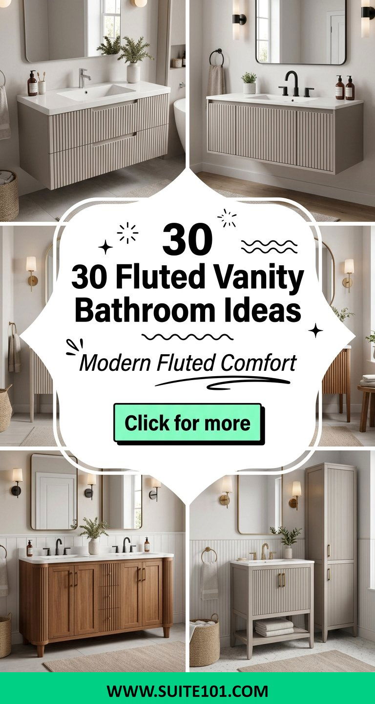 Fluted Vanity Bathroom Ideas 30 Modern Storage and Sink Styles - Fluted Vanity Bathroom Ideas: 30 Modern Storage & Sink Styles