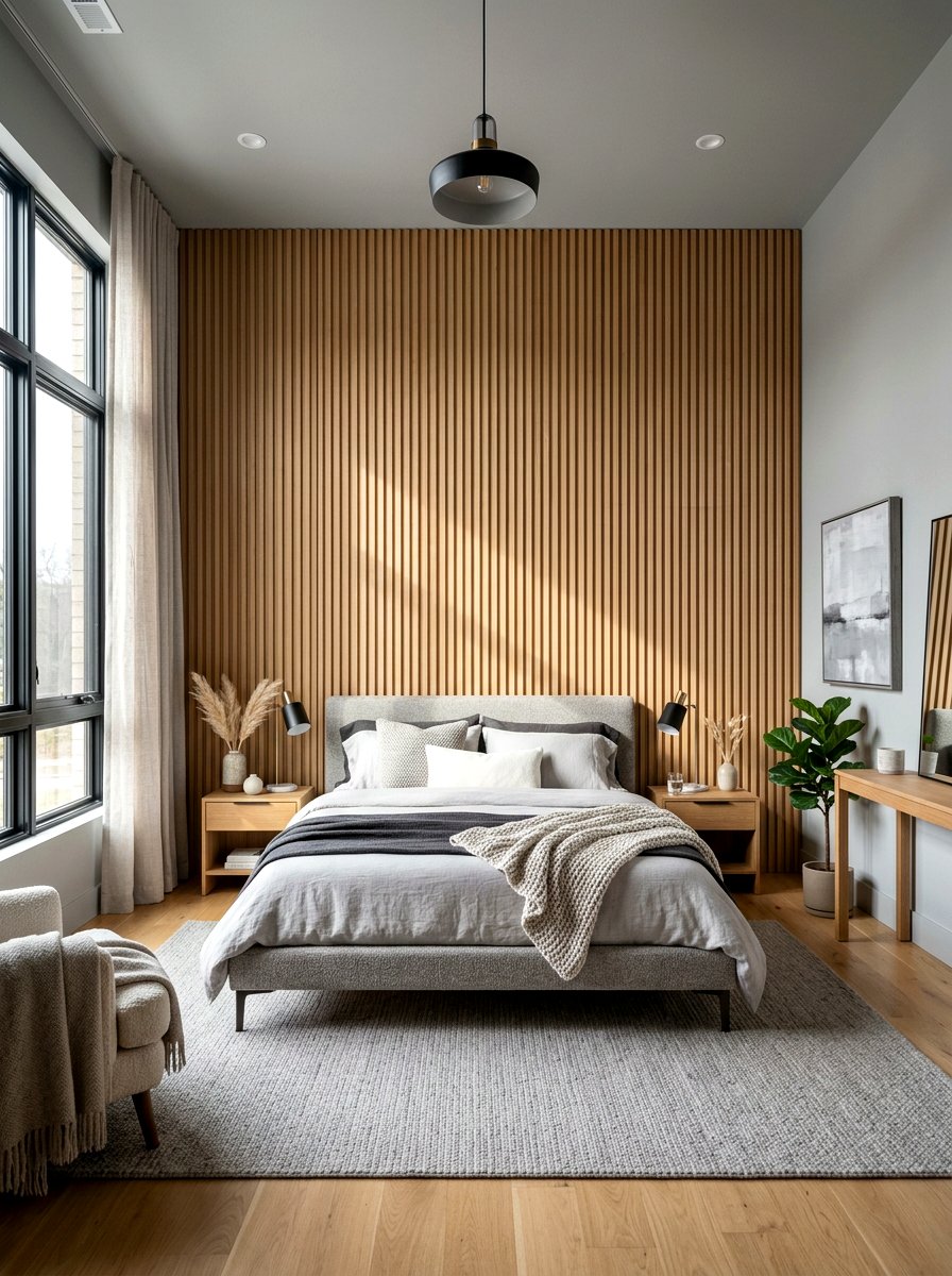 Fluted Wall Bedroom - 30 soft luxury bedroom ideas