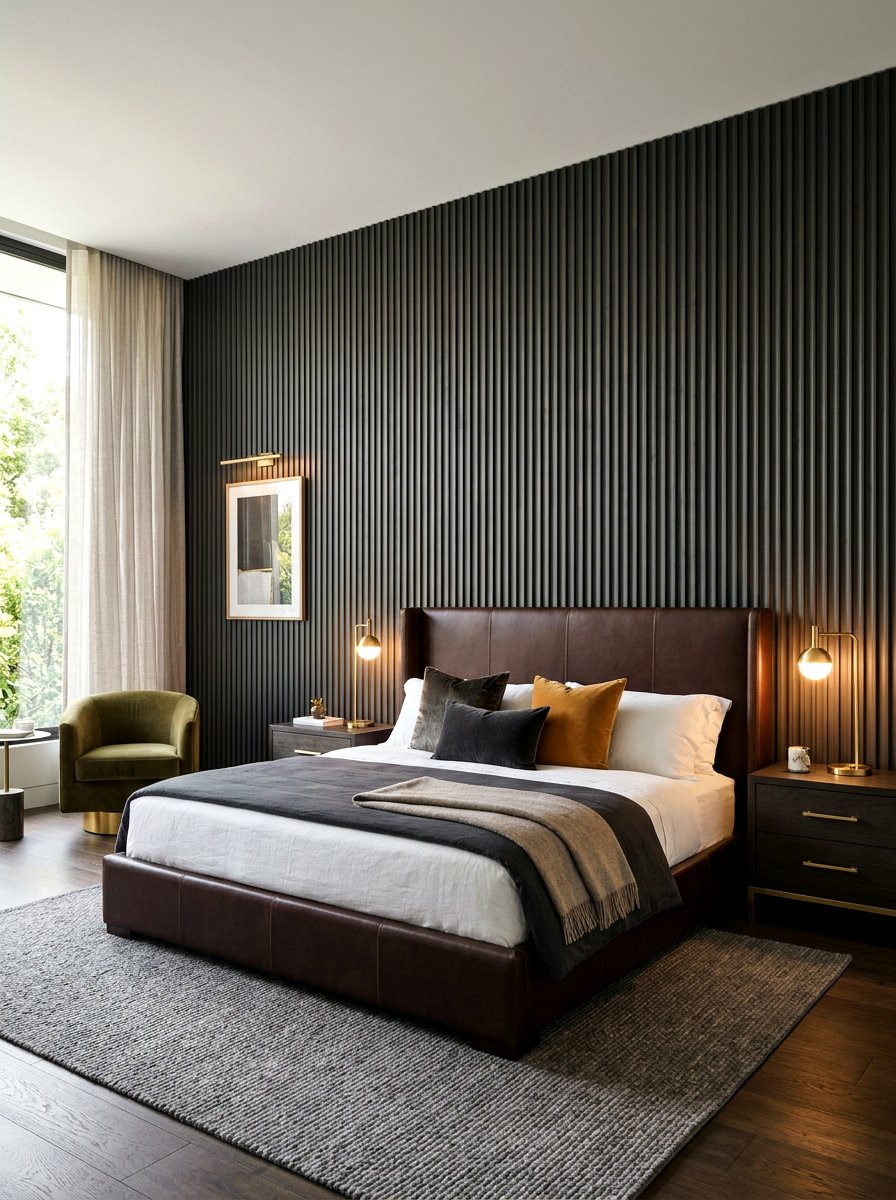 Fluted Wall Bedroom - 30 art deco bedroom ideas
