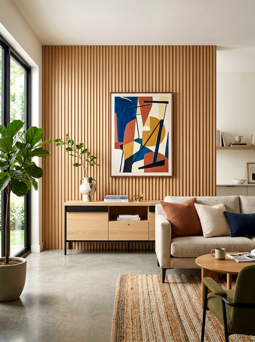 Fluted Wall Panel - 30 Japandi decor ideas