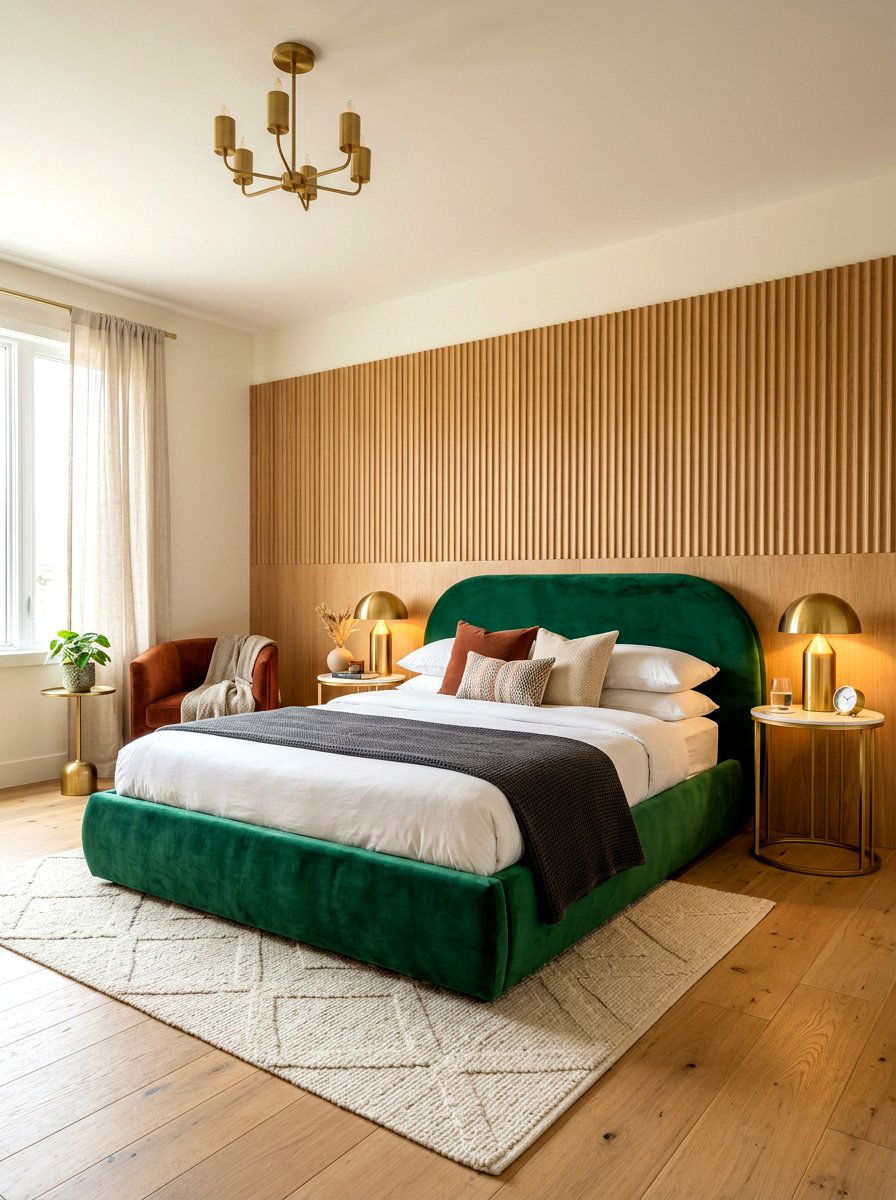 Fluted Wall Panel - 30 bedroom accent wall ideas