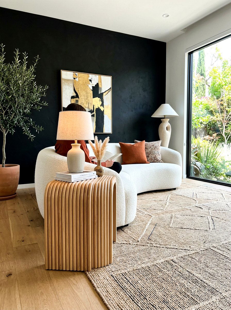 Fluted Waterfall Side Table - 30 waterfall side table ideas