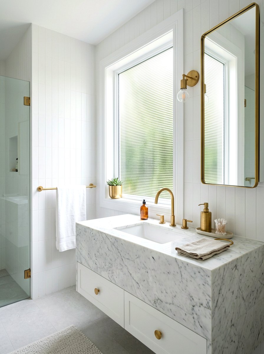 Fluted Window Film - 30 renter friendly luxury decor ideas