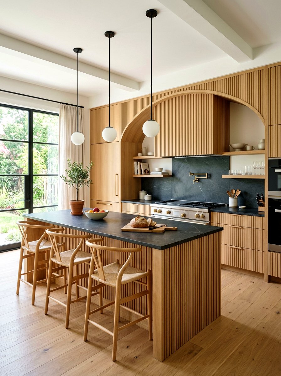 30 Rounded Kitchen Hood Ideas for Sleek, Curved Cooking Spaces