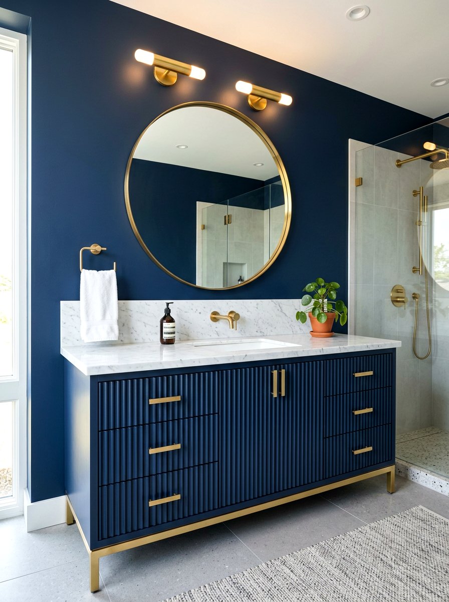 Fluted bathroom vanity - 30 neo deco bathroom ideas