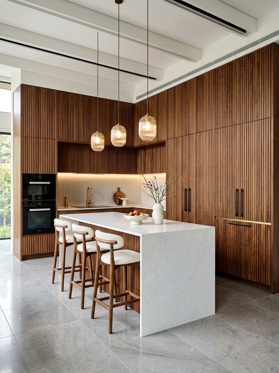 Fluted kitchen cabinetry - 30 neo deco kitchen ideas