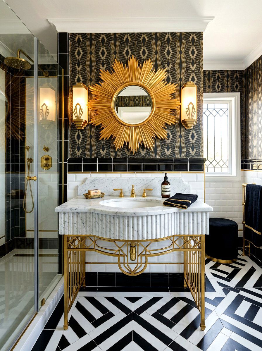 Fluted marble sink - 30 statement stone sink ideas
