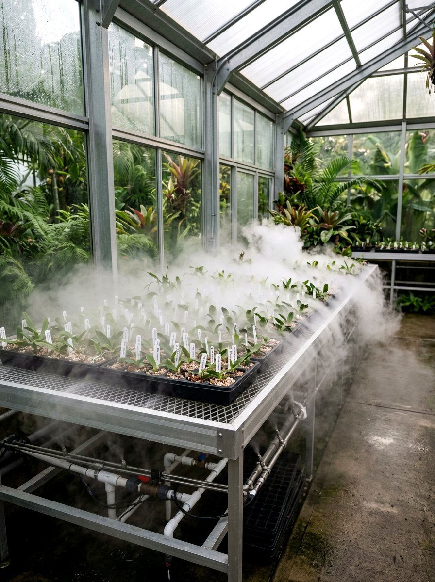 Fogging System Greenhouse Bench - 30 greenhouse propagation bench ideas
