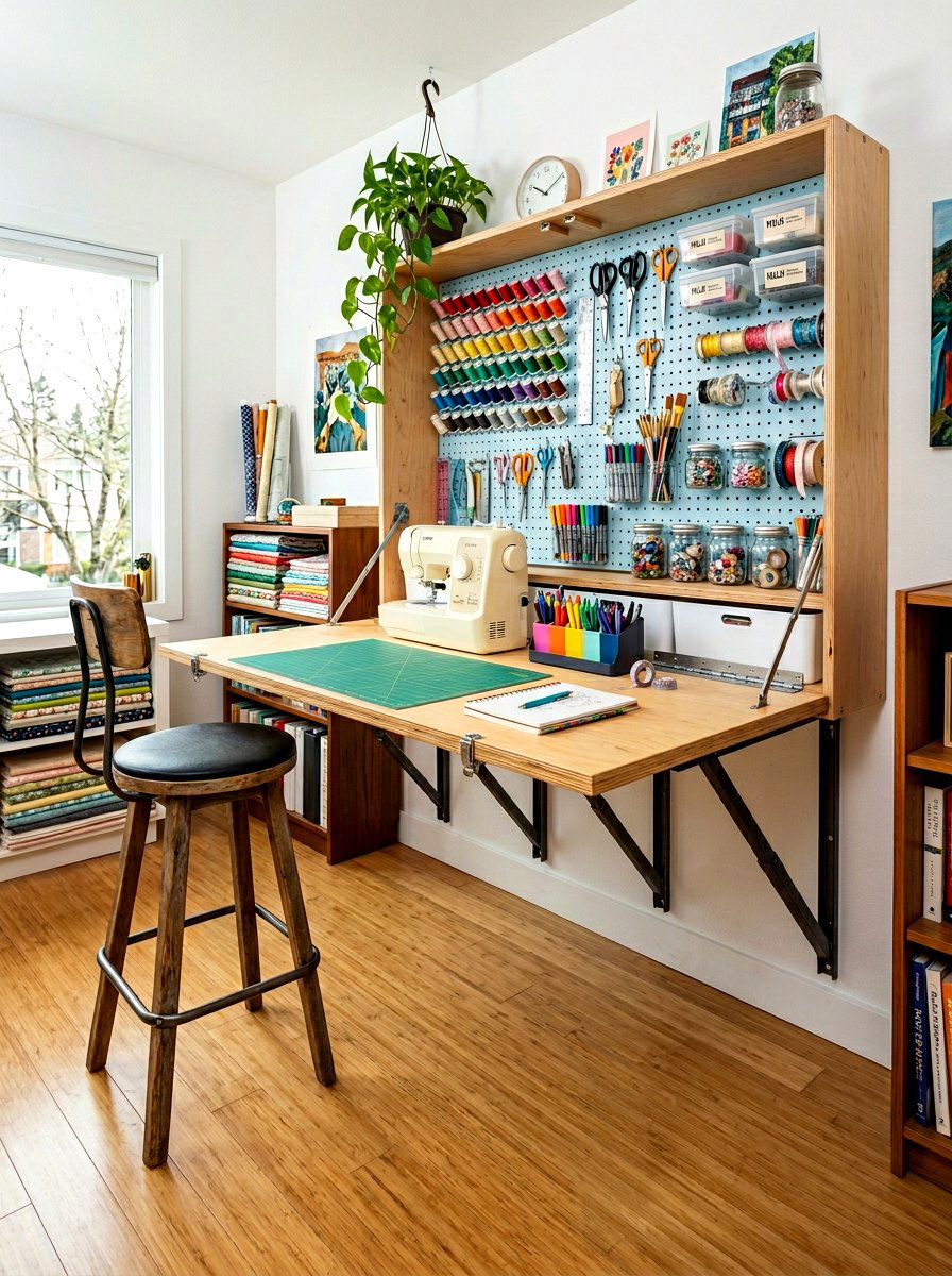 Fold Down Desk For Craft Room - 30 fold down desk ideas