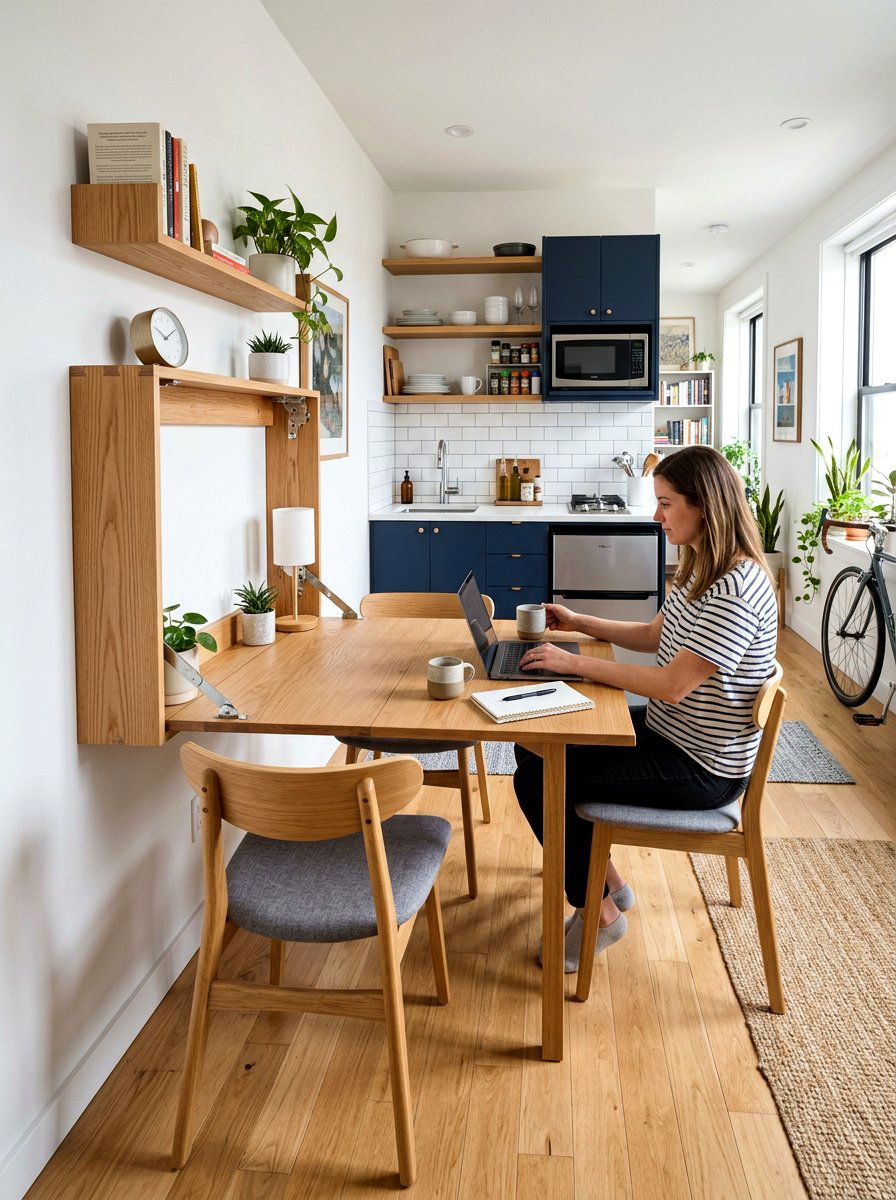 Fold Down Desk For Studio Apartment - 30 fold down desk ideas