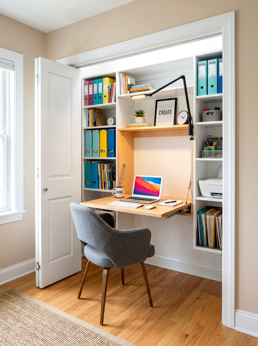 Fold Down Desk In Closet - 30 fold down desk ideas