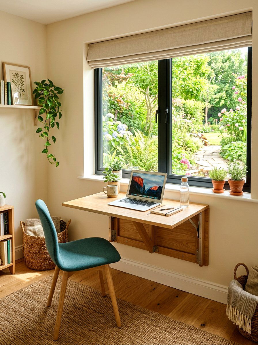 Fold Down Desk Under Window - 30 fold down desk ideas