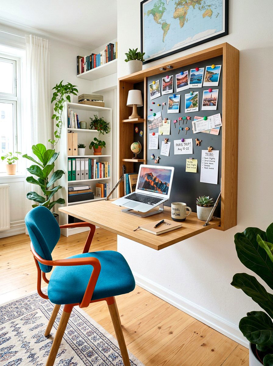 Fold Down Desk With Magnetic Board - 30 fold down desk ideas