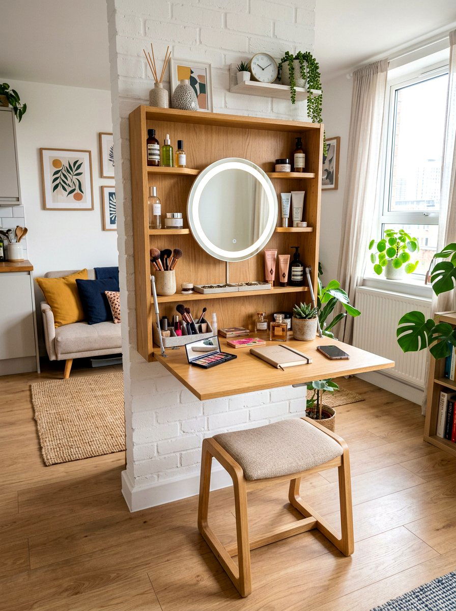 Fold Down Dressing Table - 30 dressing table ideas