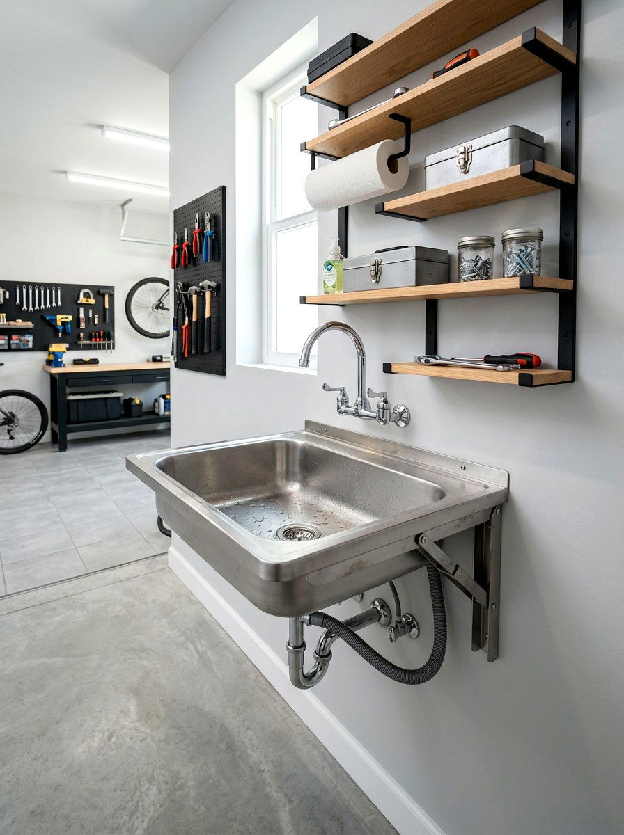 Fold Down Garage Sink - 30 garage sink station ideas