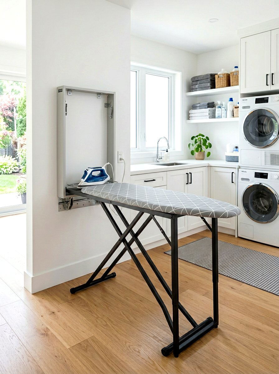Fold Down Ironing Table - 30 ironing station ideas