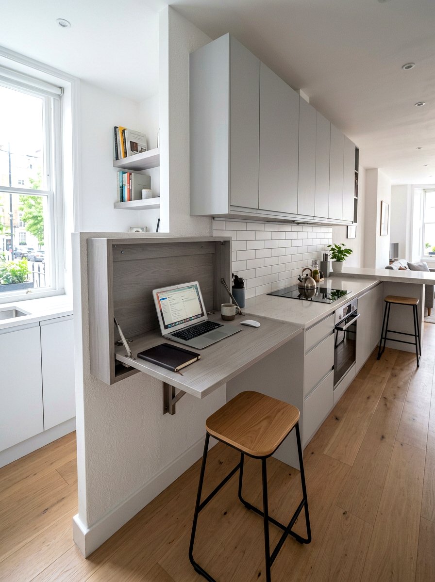 Fold Down Kitchen Desk - 30 kitchen desk nook ideas