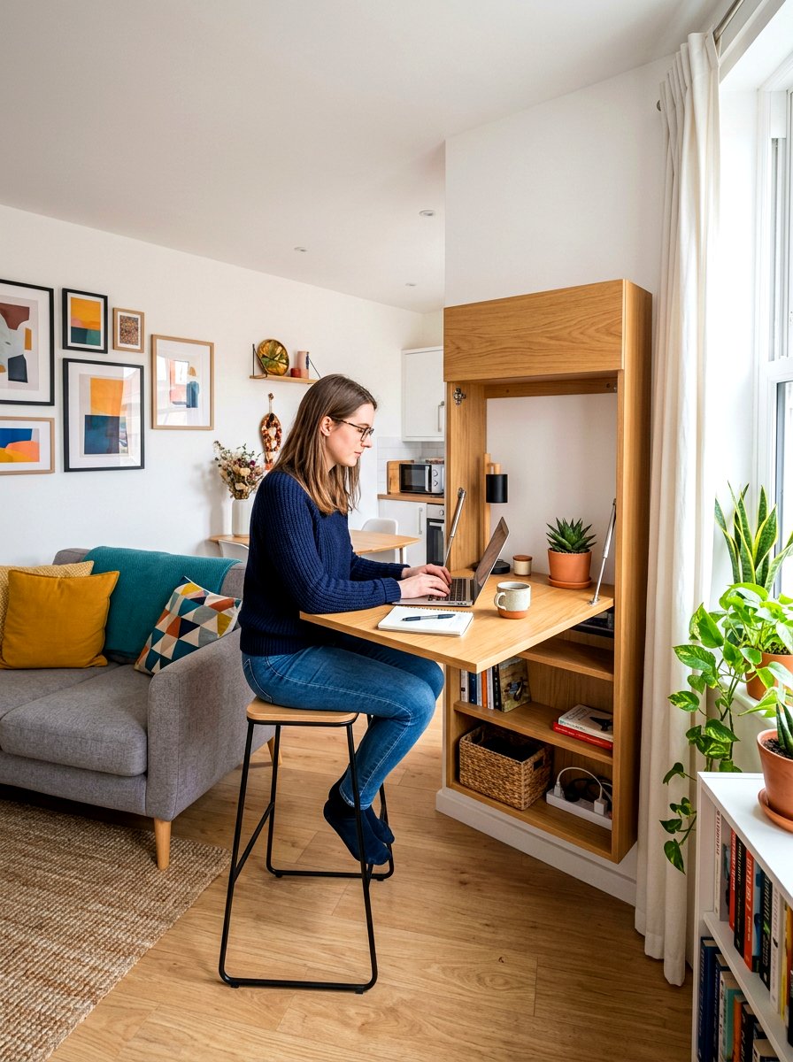 Fold Down Wall Desk - 30 home office desk ideas