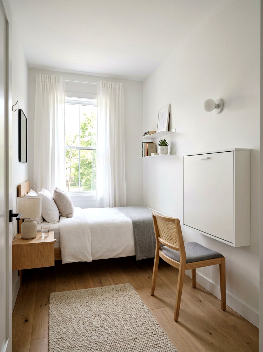 Fold Down Wall Desk - 30 smart storage home ideas