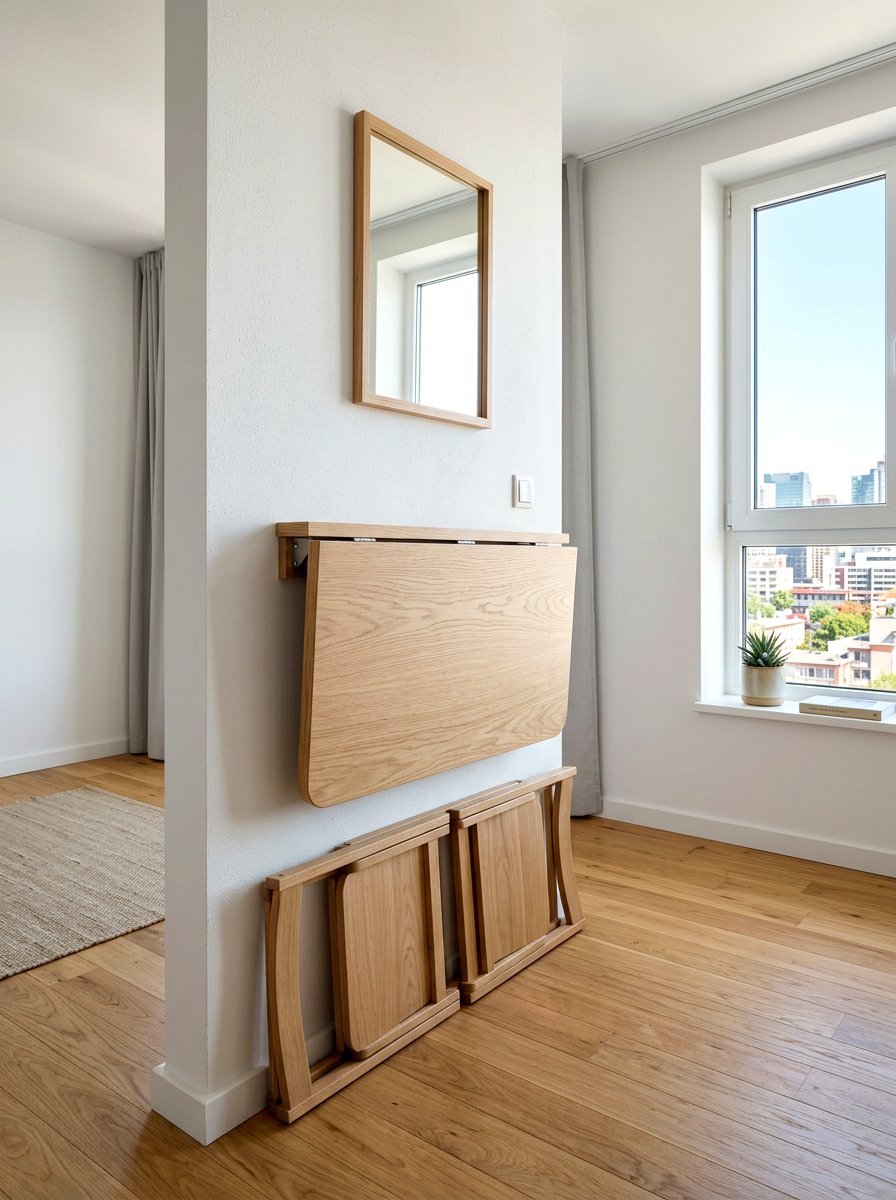 Fold Down Wall Table - 30 cozy breakfast corner ideas