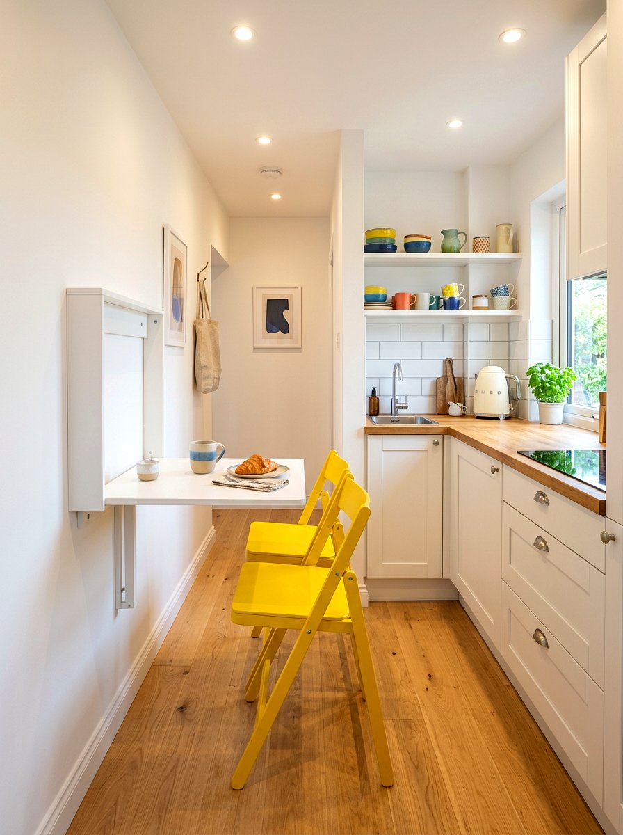 Fold Down Wall Table - 30 breakfast bar ideas