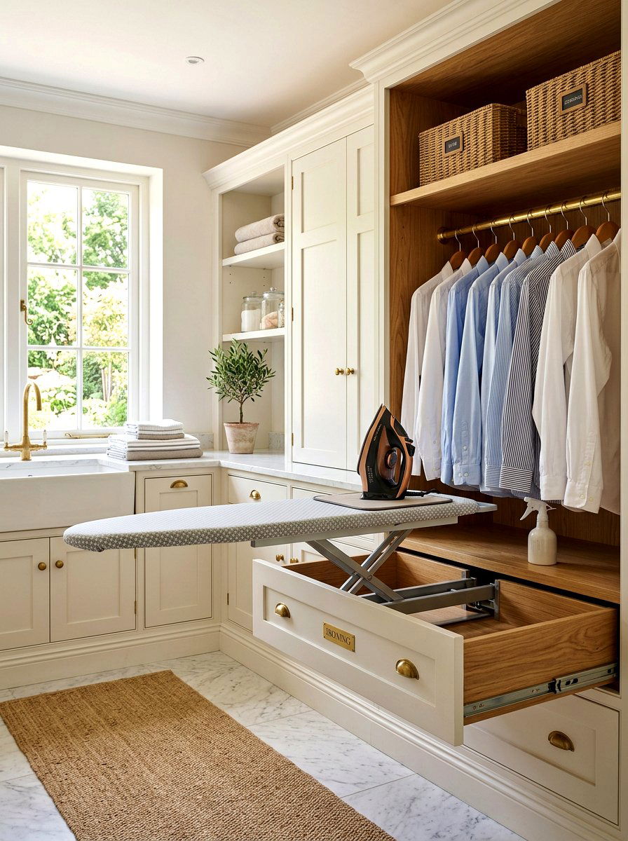 Fold Out Ironing Board - 30 boutique closet ideas