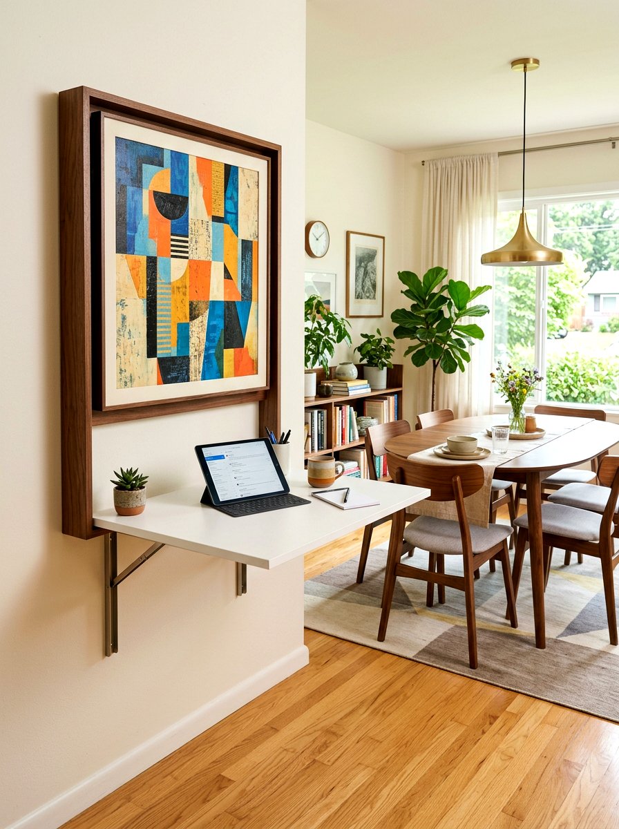 Fold Out Picture Frame Desk - 30 fold down desk apartment ideas