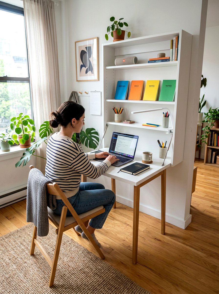 Fold down desk - 30 study nook ideas