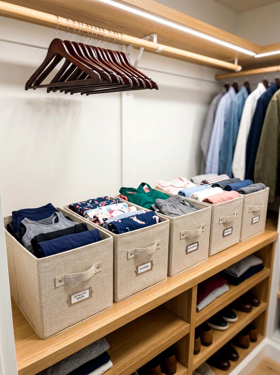 Foldable Fabric Box - 30 micro closet organization ideas