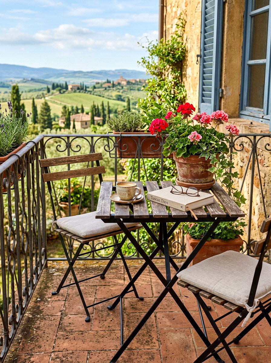 Foldable Farmhouse Bistro Table - 30 farmhouse outdoor table ideas