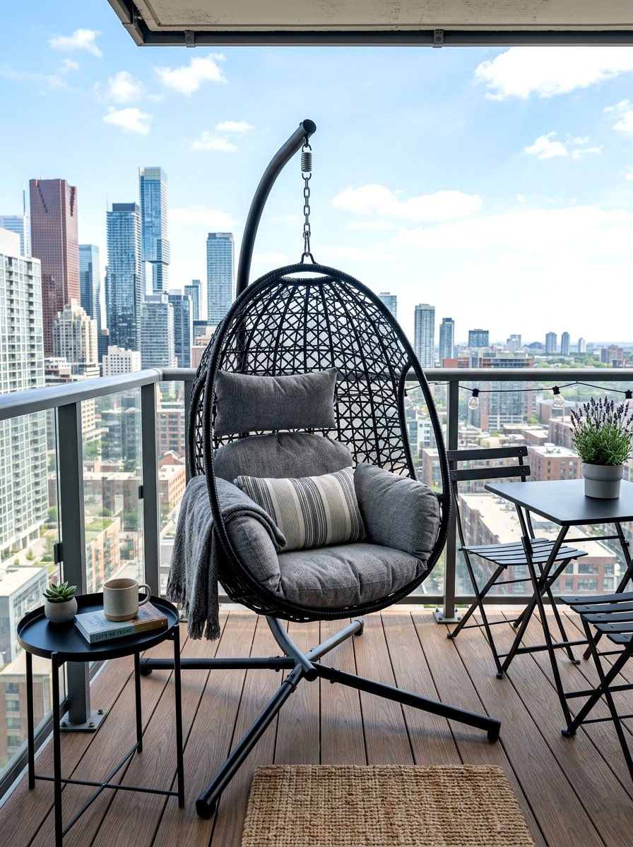 Foldable Hanging Egg Chair - 30 cocoon patio chair ideas