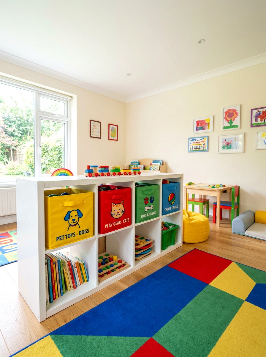 Foldable Pet Toy Cube - 30 pet toy storage ideas