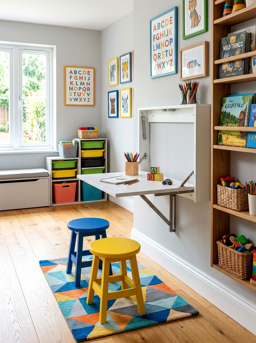 Foldable Playroom Table - 30 small playroom ideas