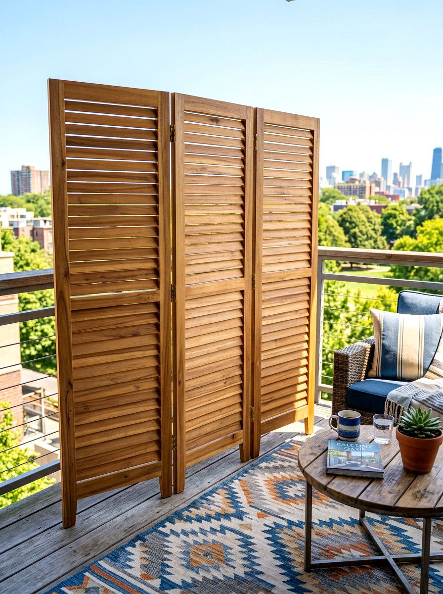 Foldable Privacy Screen - 30 outdoor room divider ideas