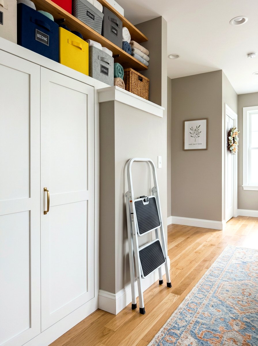 Foldable Step Stool - 30 entry closet organization ideas