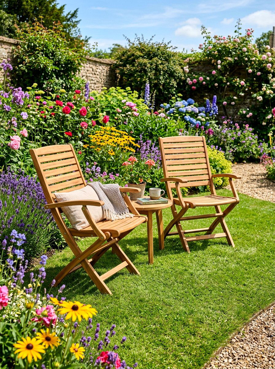 Foldable Wood Chair - 30 secret garden seating ideas
