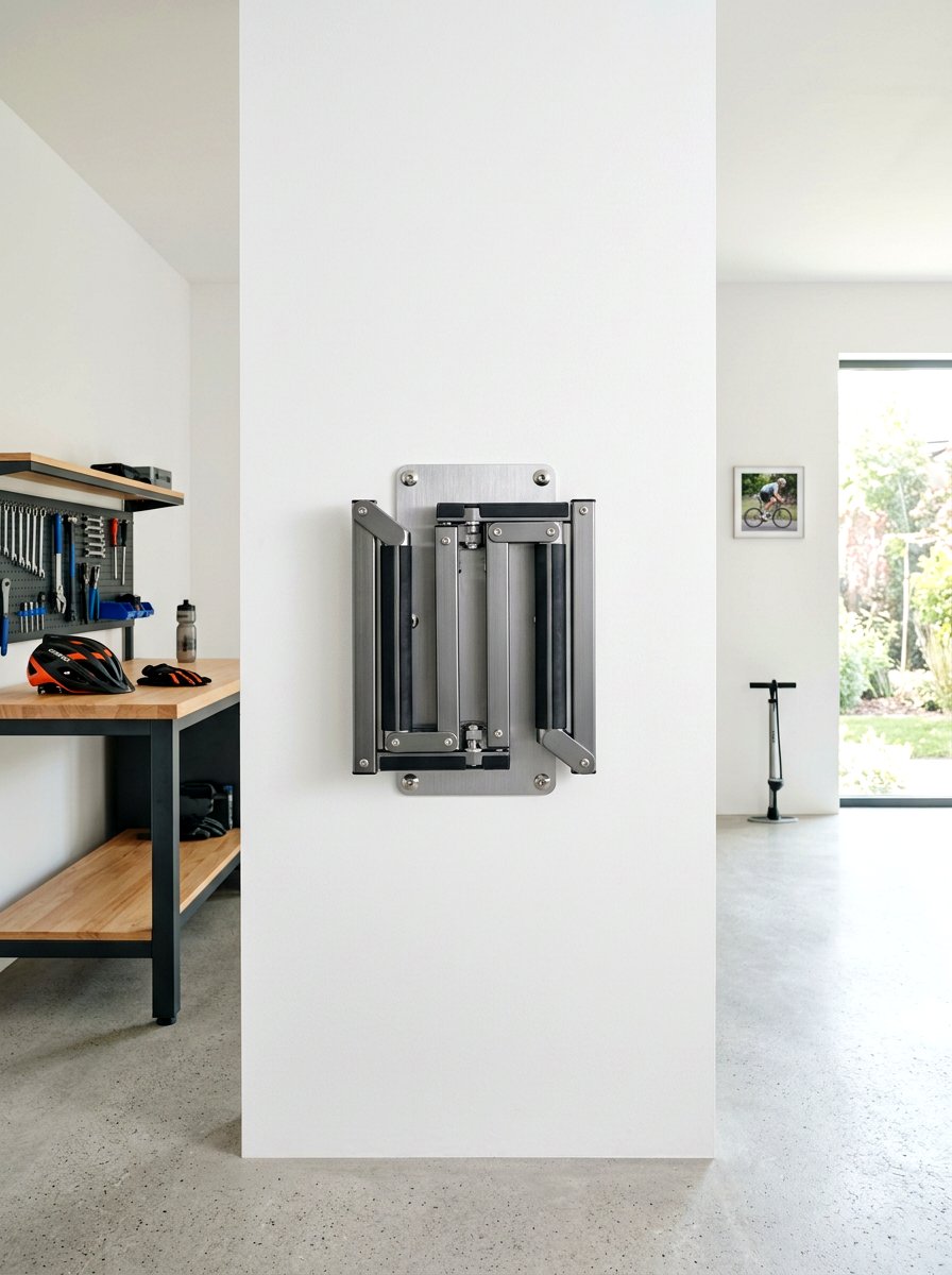 Foldable bike wall mount - 30 garage bike storage ideas