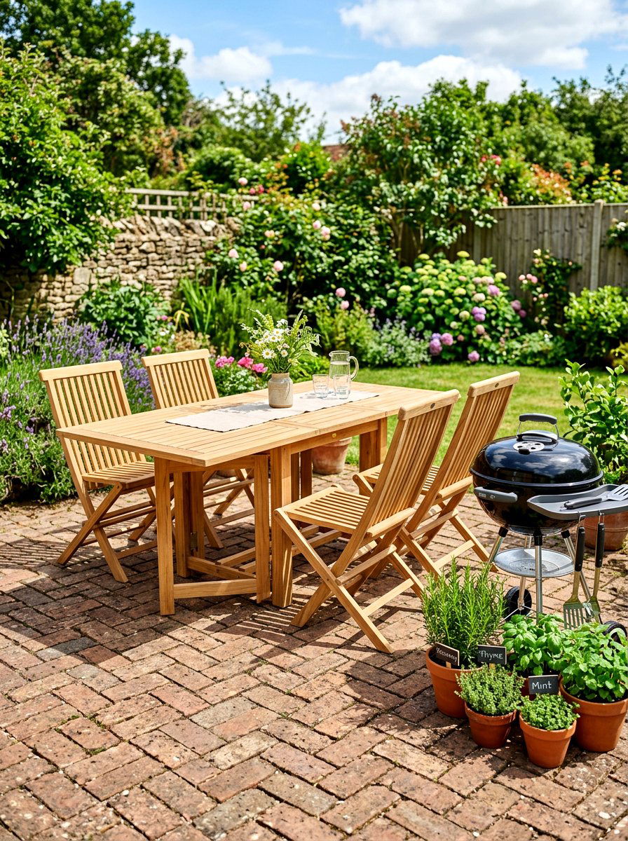 Foldable outdoor dining set - 30 outdoor dining furniture ideas