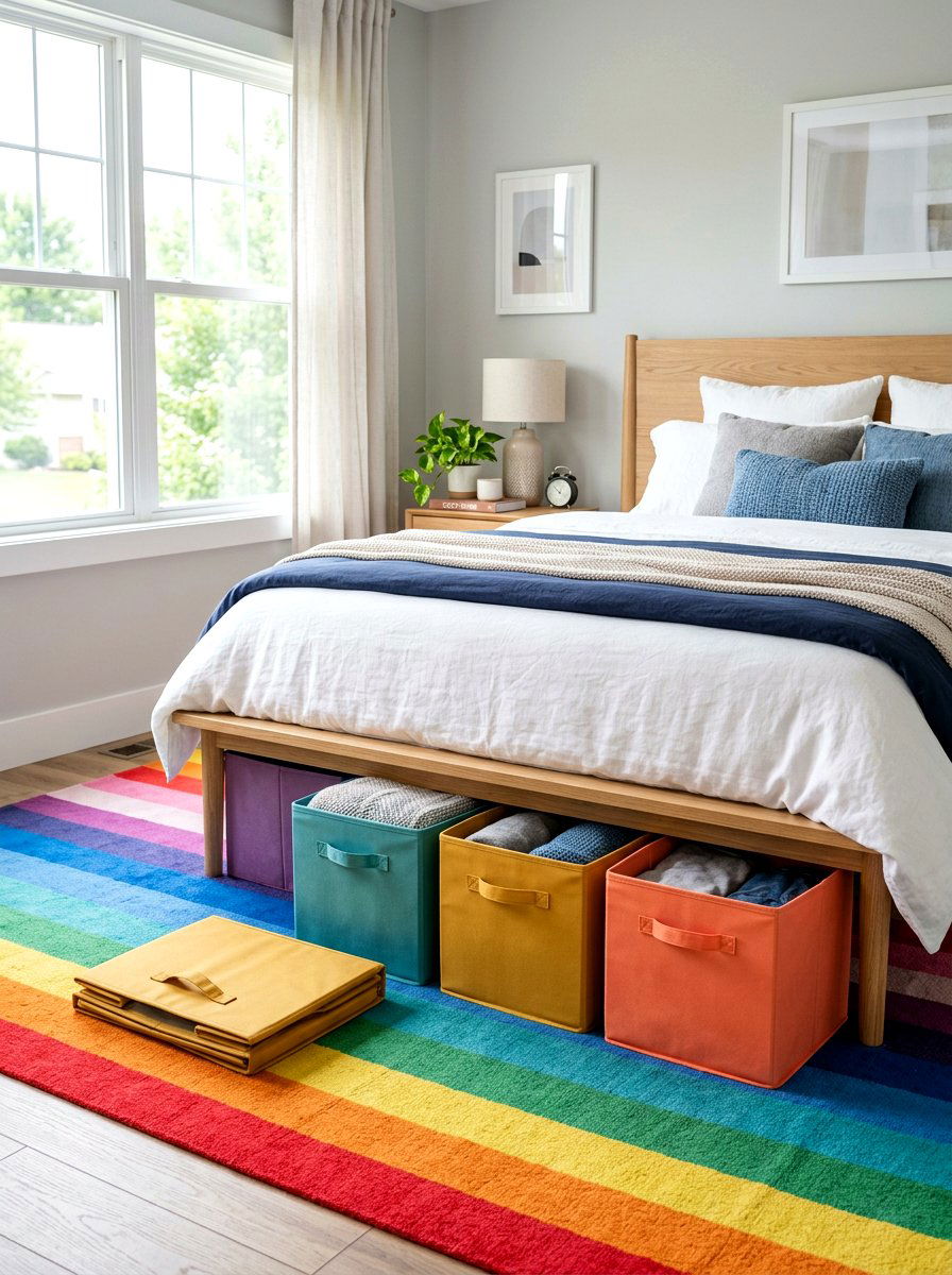 Foldable storage bin - 30 under bed toy storage ideas