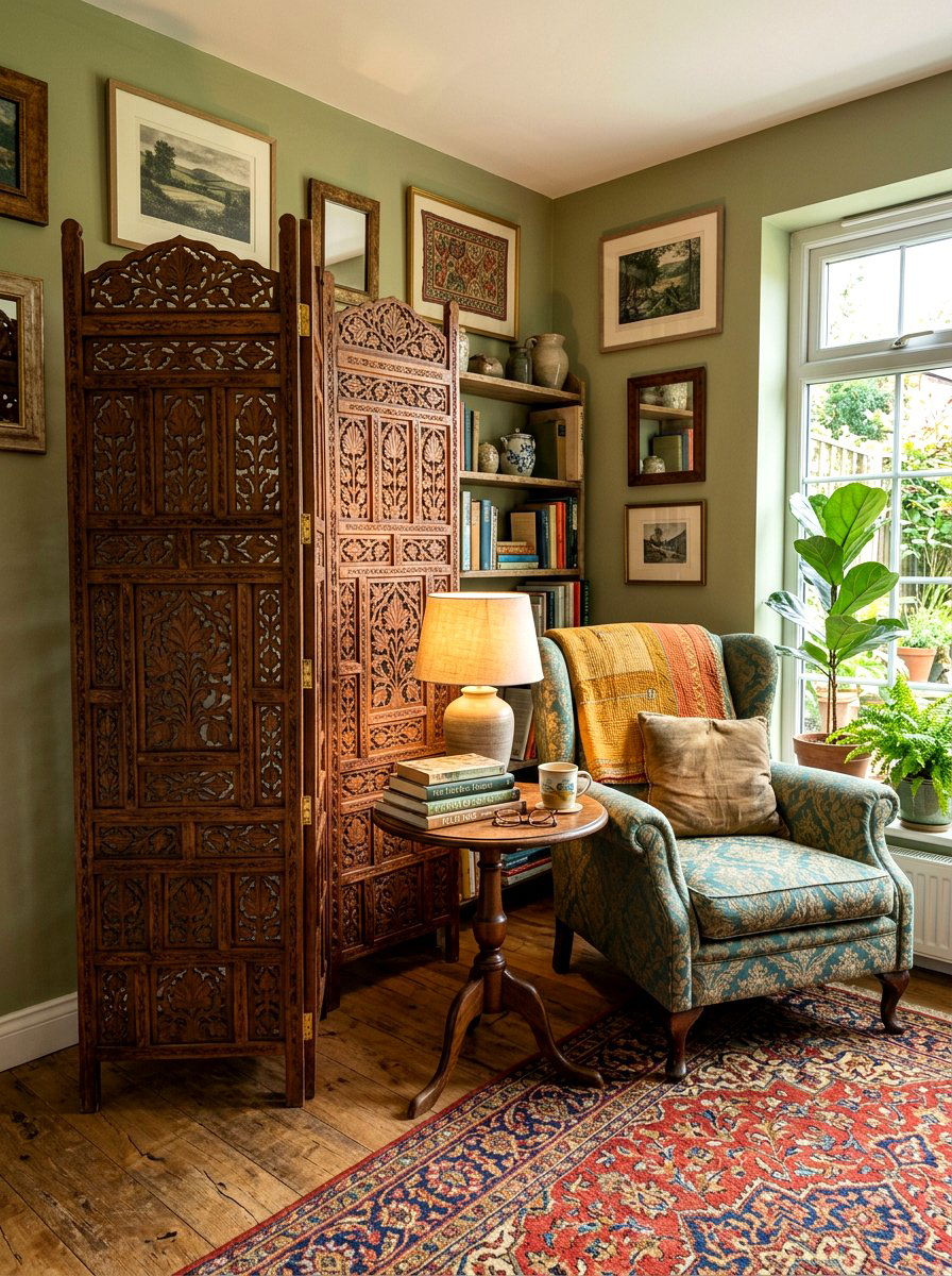 Foldable wooden screen - 30 partial divider studio ideas