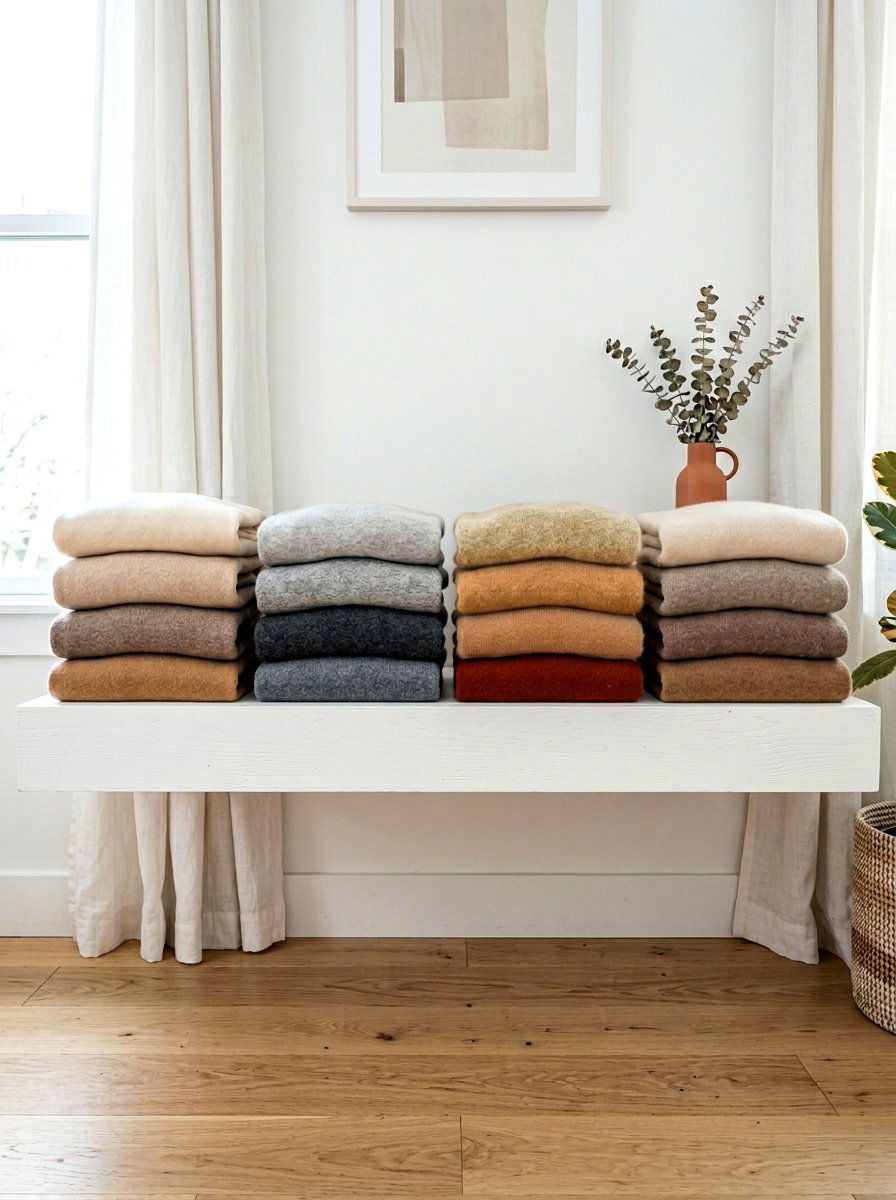 Folded Sweater Stack - 30 minimal closet organization ideas