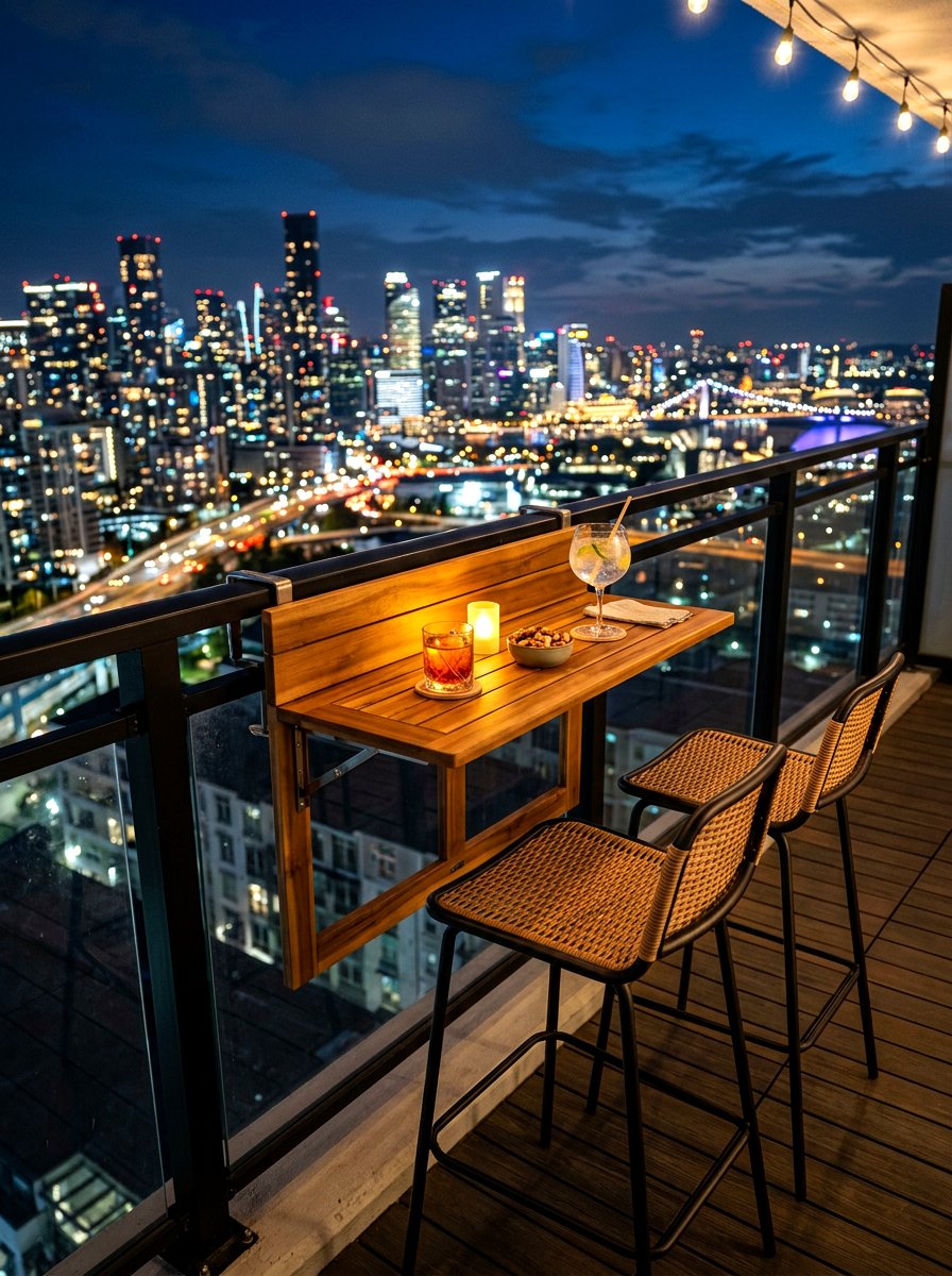 Folding Balcony Bar Table - 30 folding patio furniture ideas