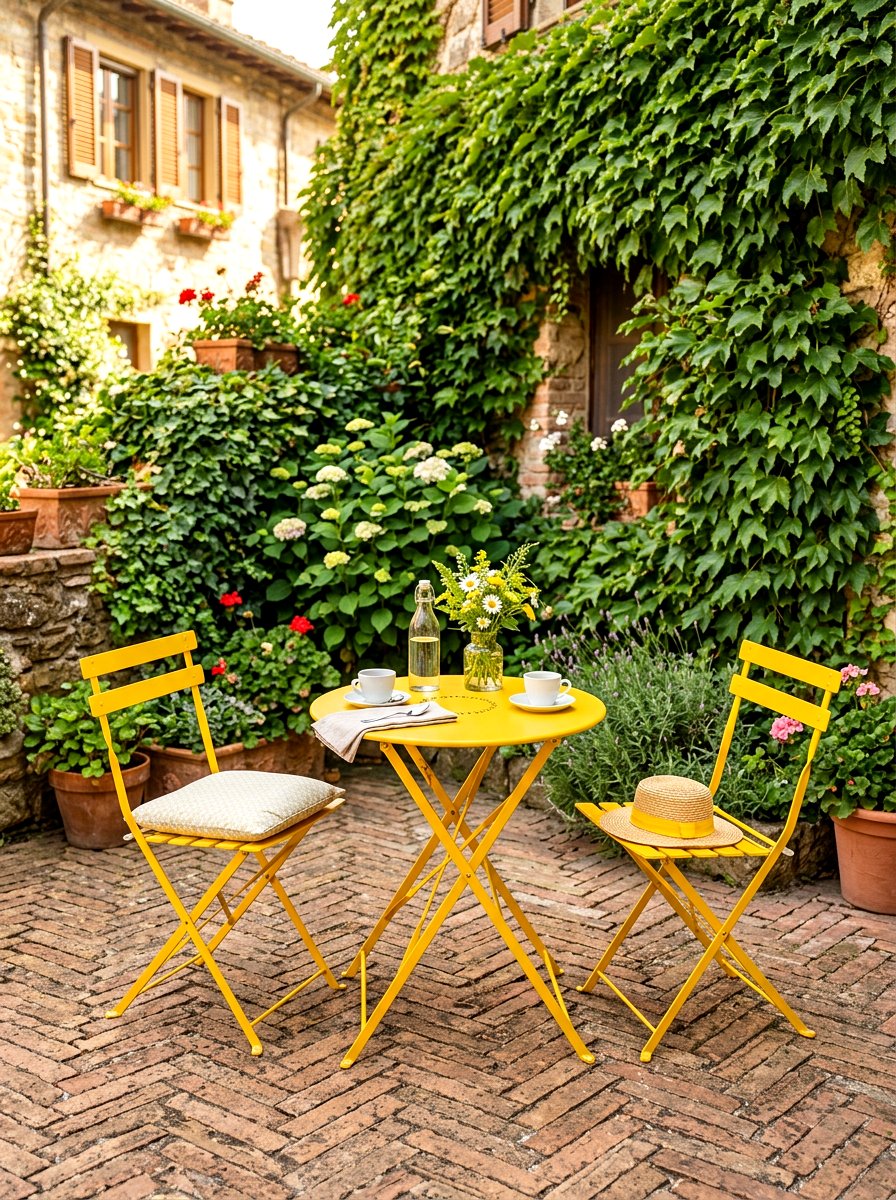 Folding Bistro Set - 30 metal patio furniture ideas