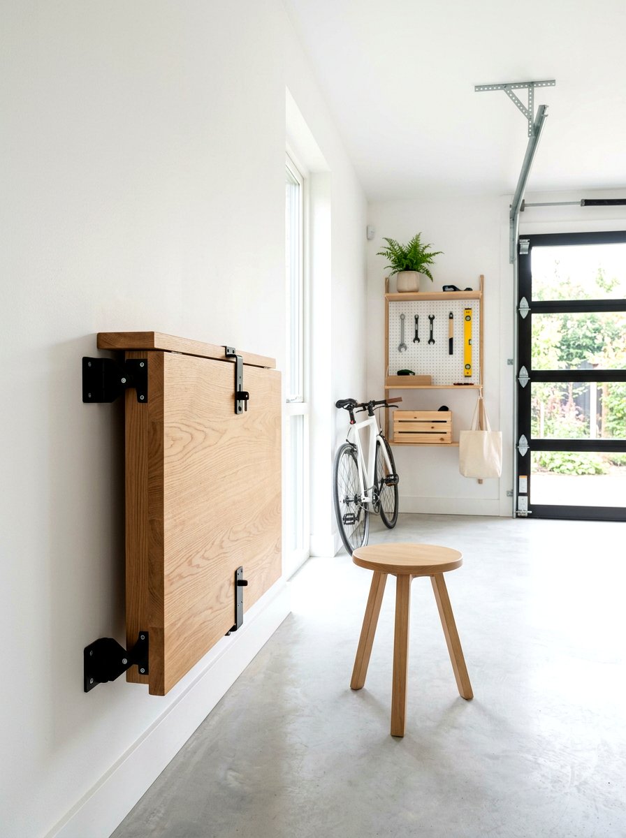 Folding Garage Table - 30 organizing a garage ideas