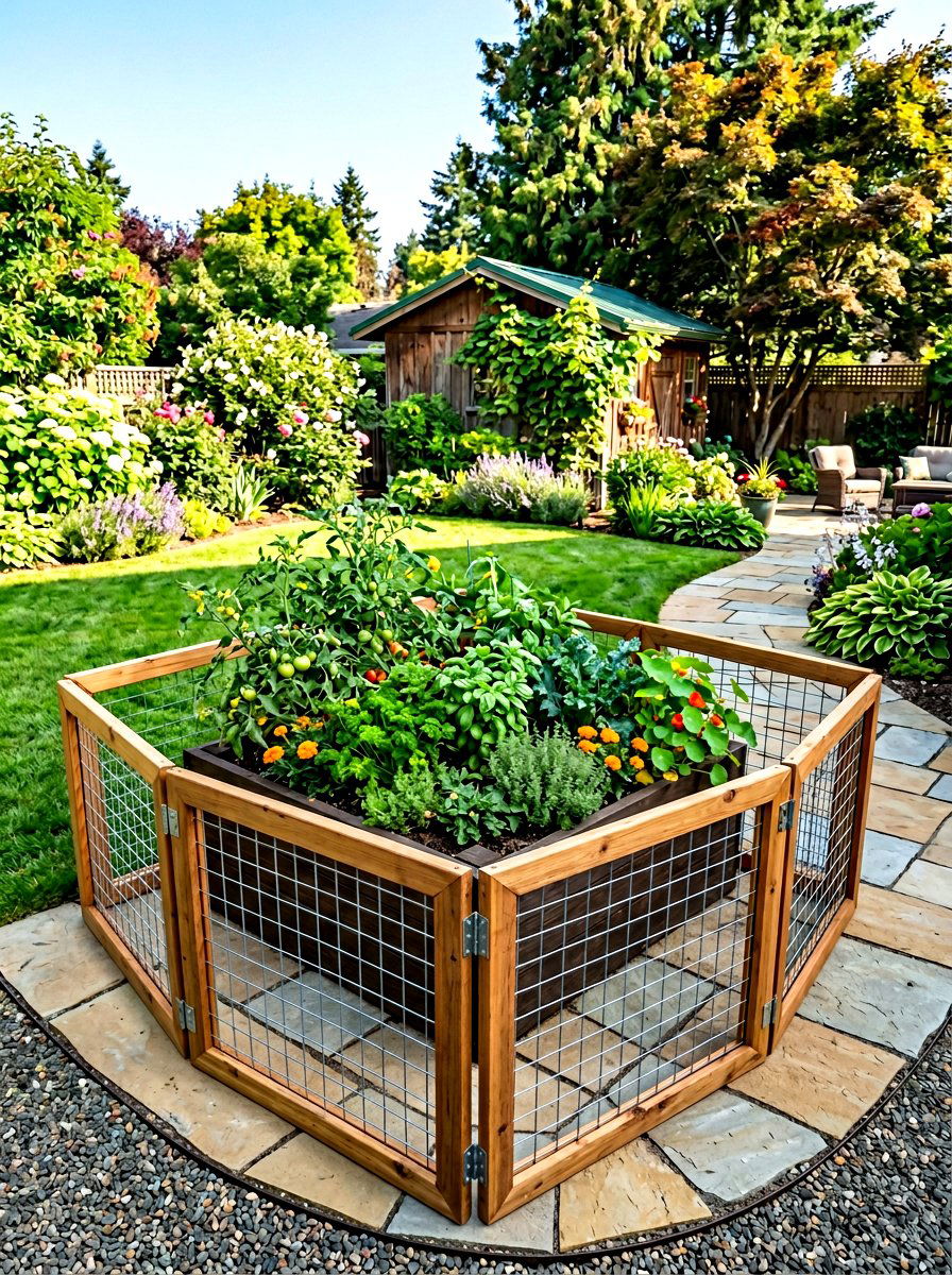 Folding Garden Bed Panels - 30 raised bed fence ideas